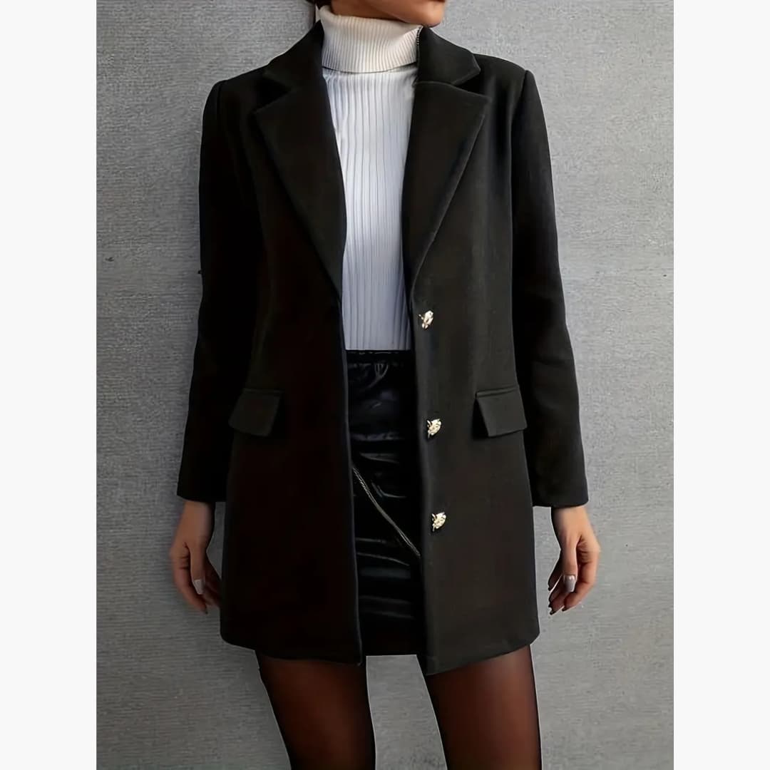 Drune | Stilvolle Mittel Lange Mantel Für Damen