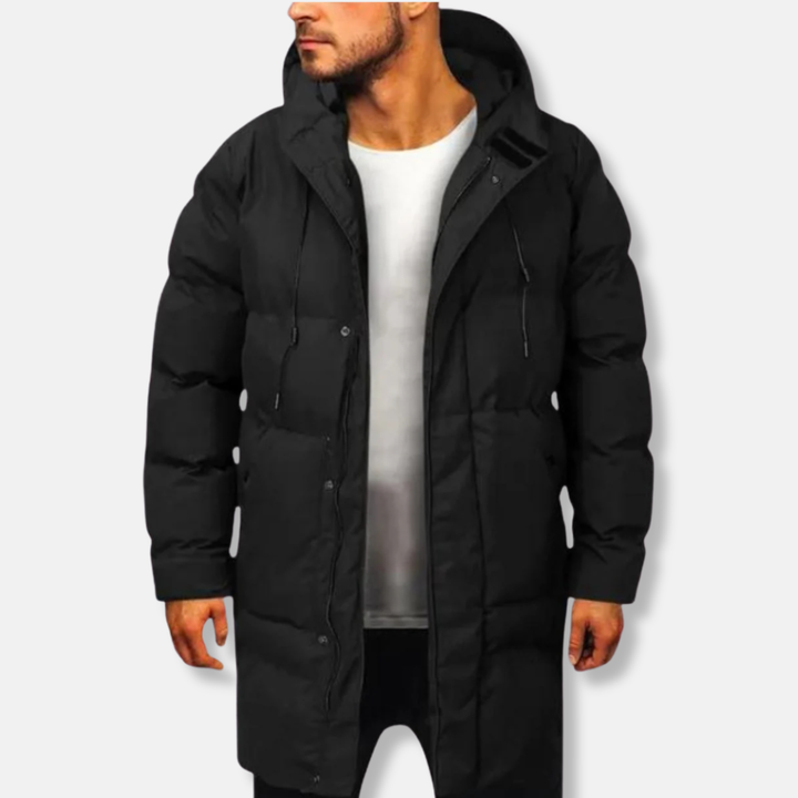 Drune | Pufferjacke Normale Passform Gepolstert und Gefüttert mit Kapuze und Reißverschluss