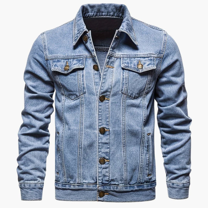 Drune | Slim-Fit Freizeit-Denimjacke für Männer