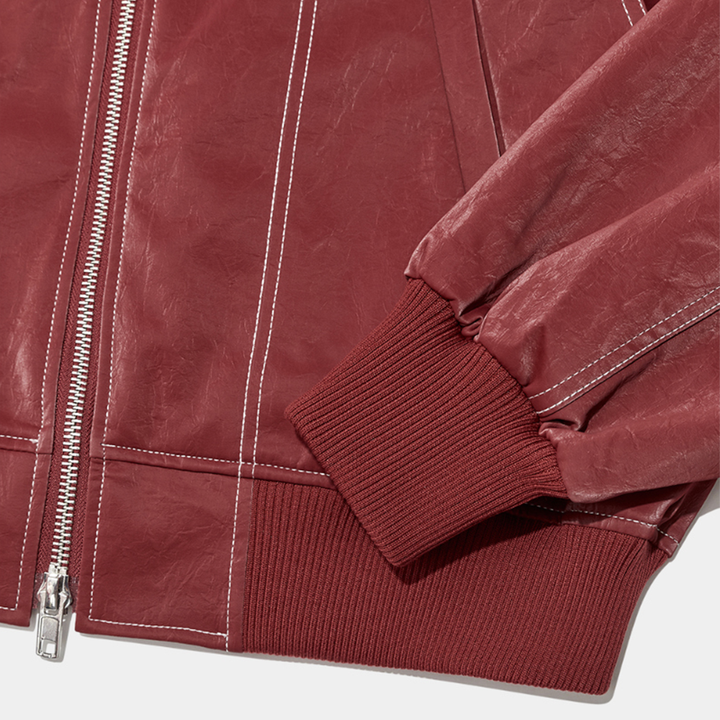 Drune | Oversized-Jacke mit roten Kontrastnähten