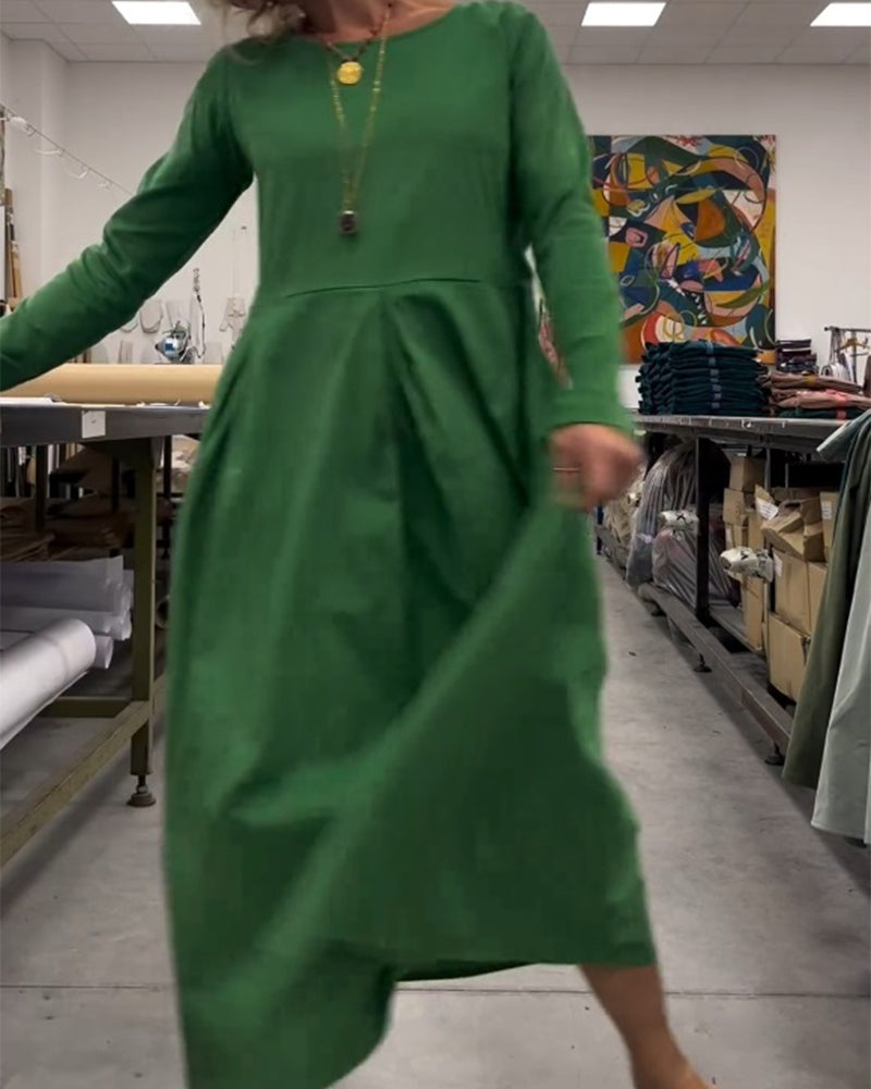 Drune | Lockeres Rundhals Kleid