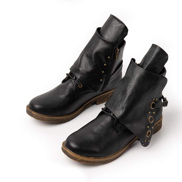 Drune | Bequeme Rutschfest Seitenreißverschluss Stiefelette