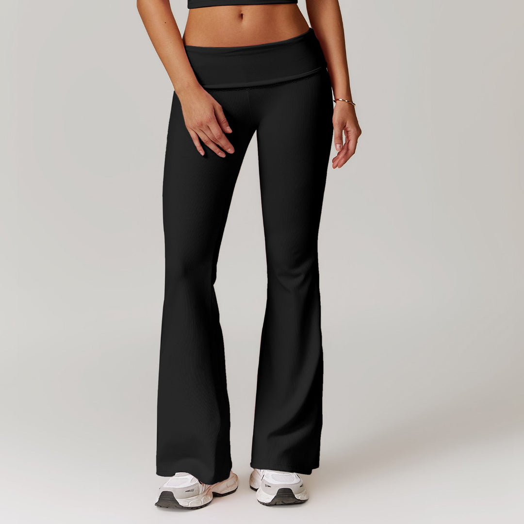 Drune | Sophistizierte Fitness Enganliegende Flare Yoga-Hose
