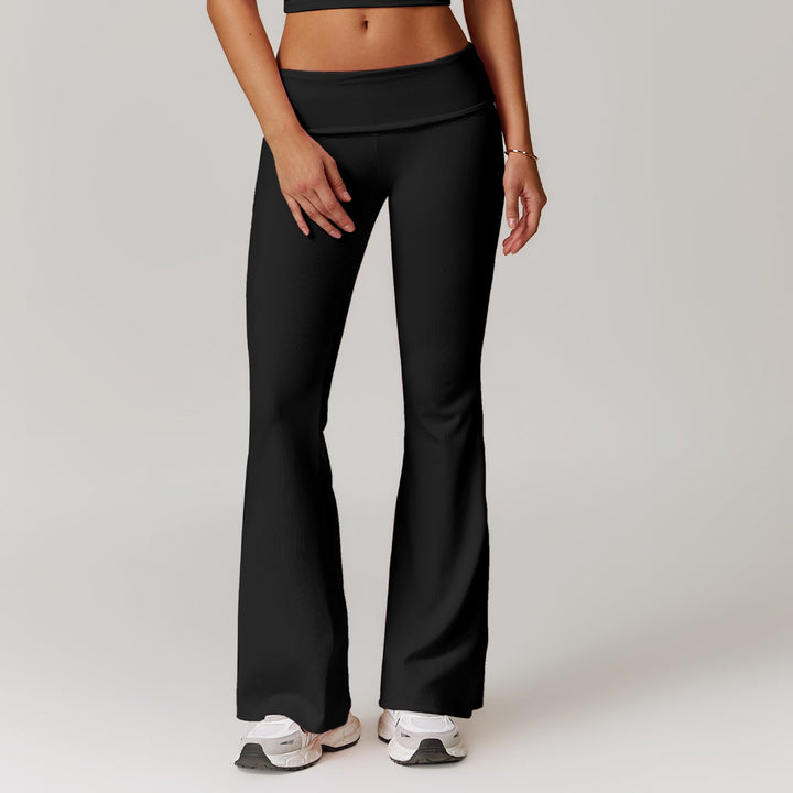 Drune | Sophistizierte Fitness Enganliegende Flare Yoga-Hose
