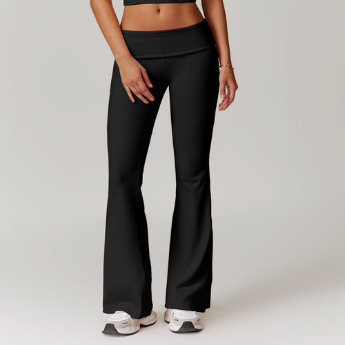 Drune | Sophistizierte Fitness Enganliegende Flare Yoga-Hose