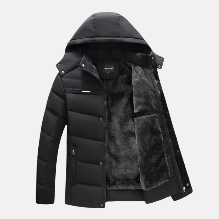 Drune | Fleece Stepp-Puffermantel - Kapuzenjacke im entspannten Schnitt