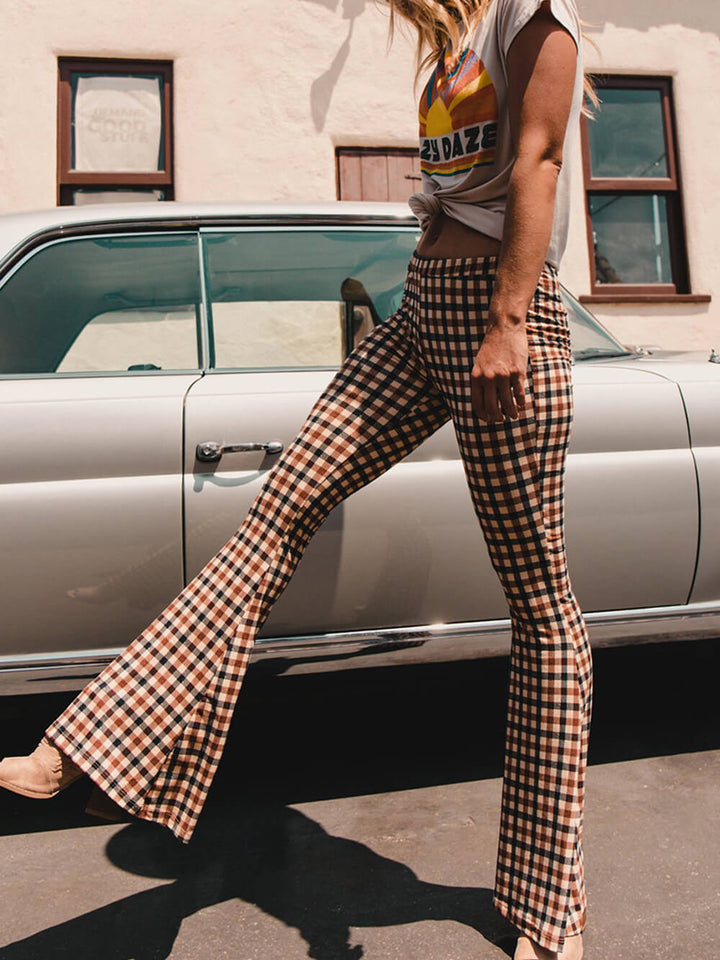 Drune | Karierte Hose mit weitem Bein