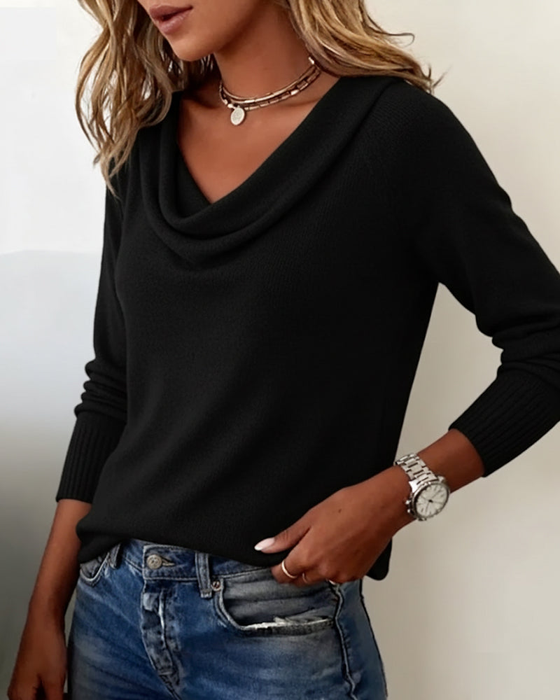 Drune | Langärmeliger Pullover mit Plüschkragen