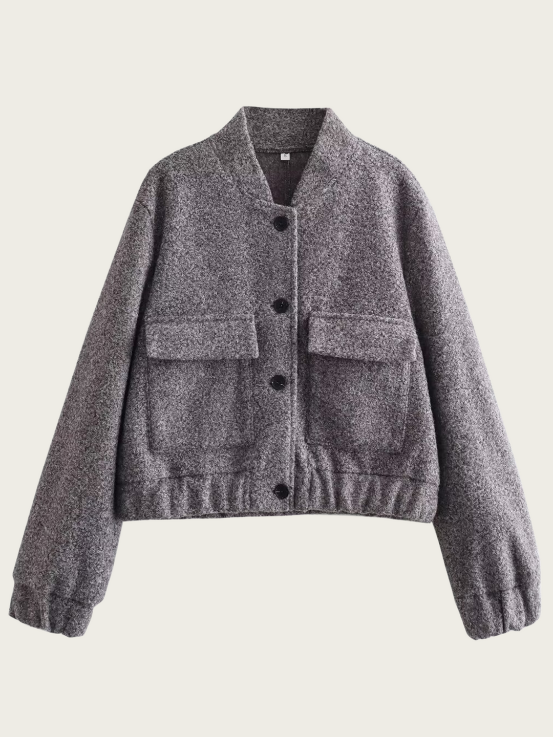 Drune | Kurze graue Wolljacke für Frauen Mauwi
