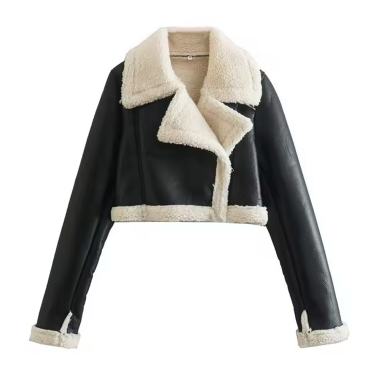 Drune | Kurze Kunstlederjacke