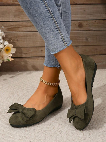 Orthopädische flache Schuhe mit Schleife Drune