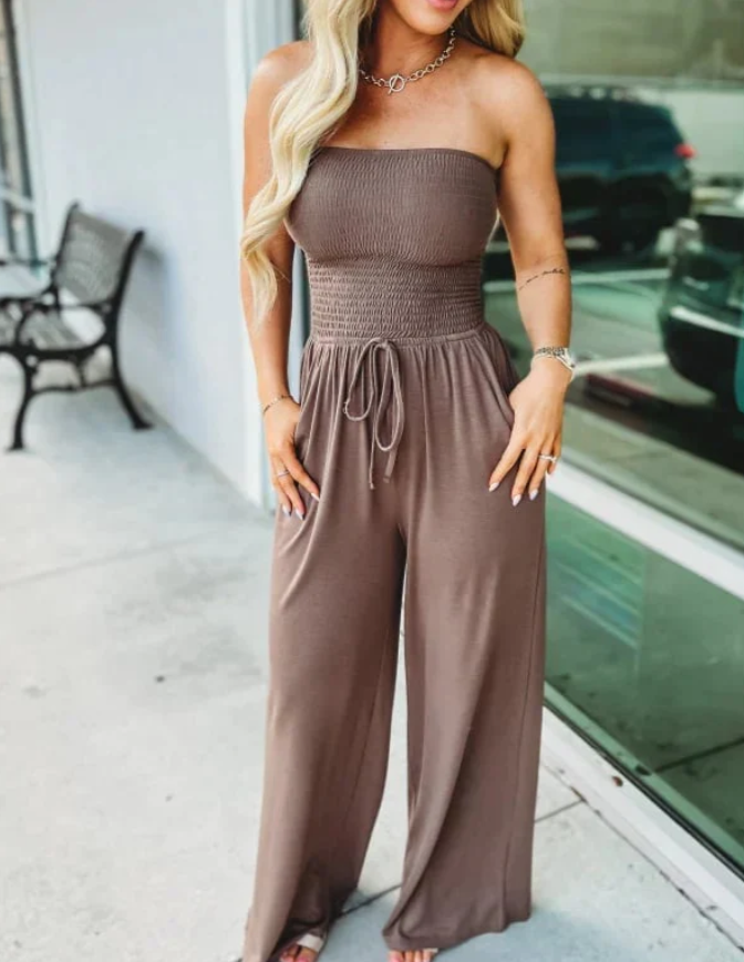 Drune | Bequemer Jumpsuit Mit Weitem Bein