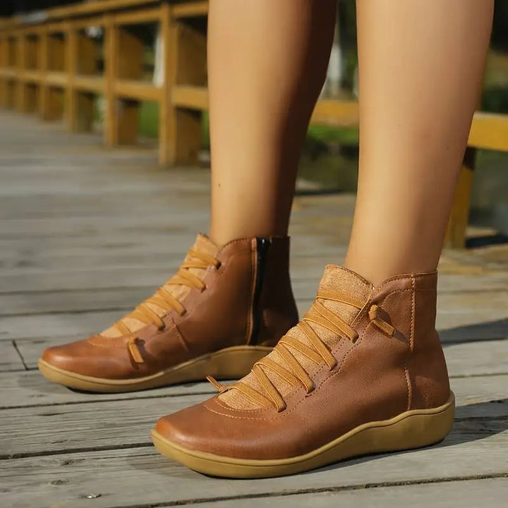 Drune - Damen lässige Schnürstiefeletten