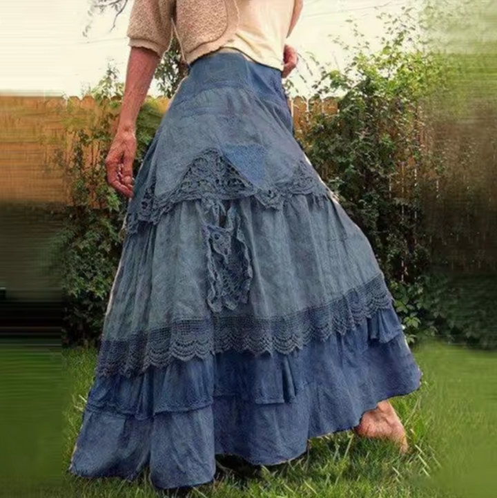 Drune | Langer Lagenrock Im Boho-Stil