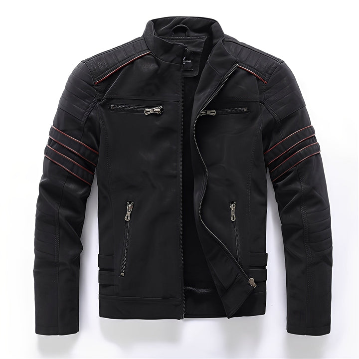 DruneStylische Motorrad Vegan-Lederjacke für Herren
