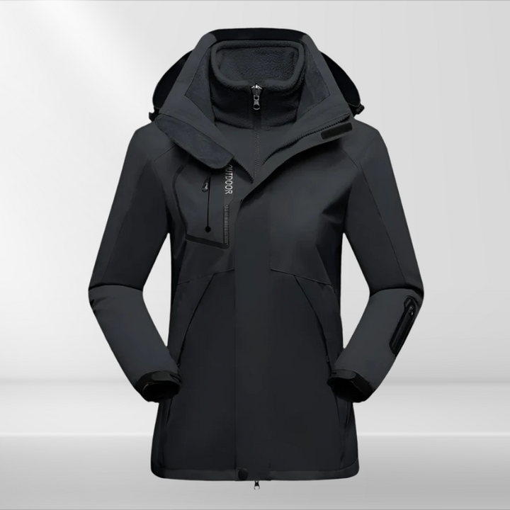 Drune | Outdoor-3-in-1-Wetterschutzjacke für Frauen