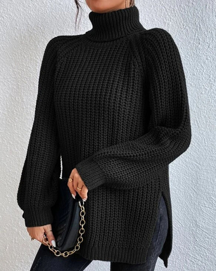 Drune | Pullover - Damen Herbst Strick Rollkragen mit lockerer Passform