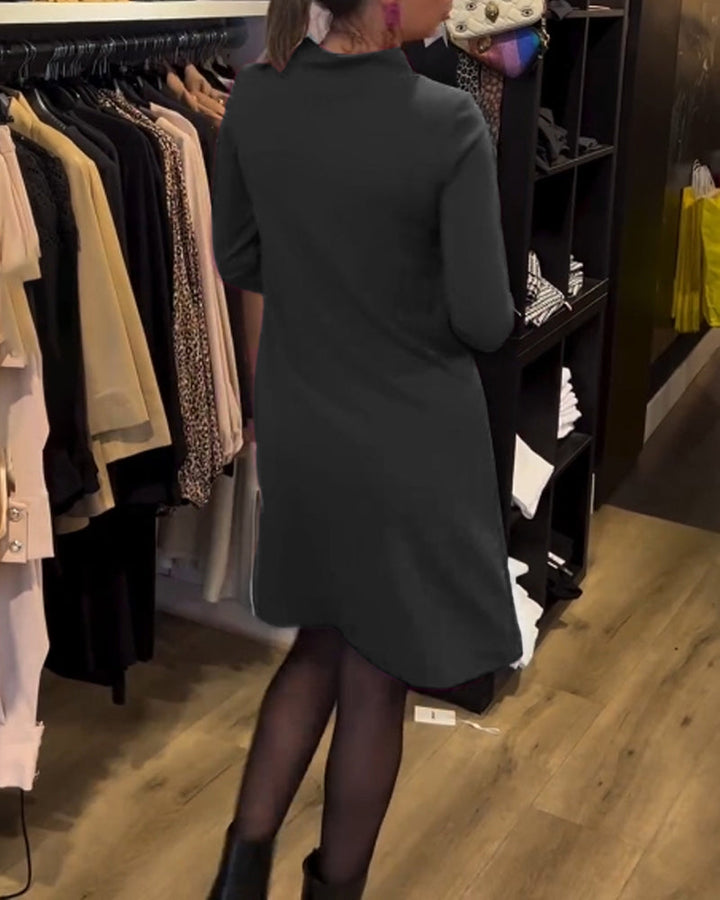 Drune | Lockeres Kleid mit Rundhalsausschnitt