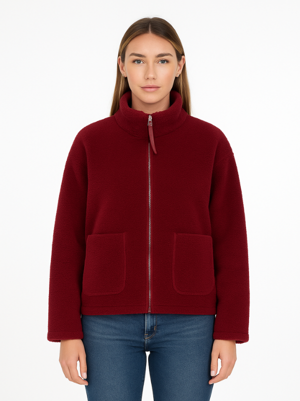 Drune | Übergroße Zip up Winterjacke mit Hohem Kragen Design