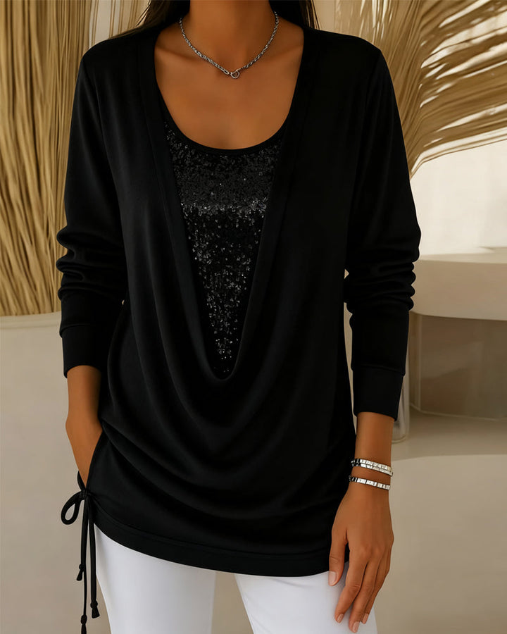 Drune | Top mit Kontrastfarben Im Zwei in Eins Look