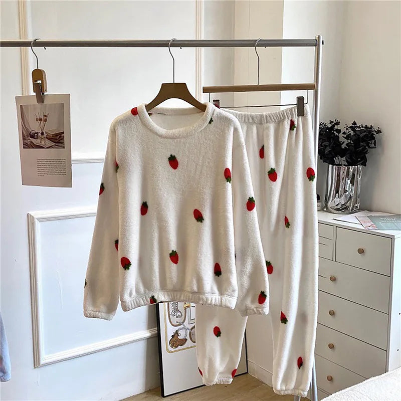 Drune | Fleece Komfort Pyjama - Süß, Warm und Bequem in 7 Trendy Varianten