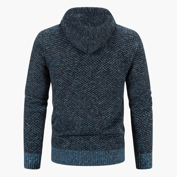 Drune | Strick-Kapuzenjacke für Herbst und Winter - Komfortabler Freizeit-Hoodie mit Reißverschluss