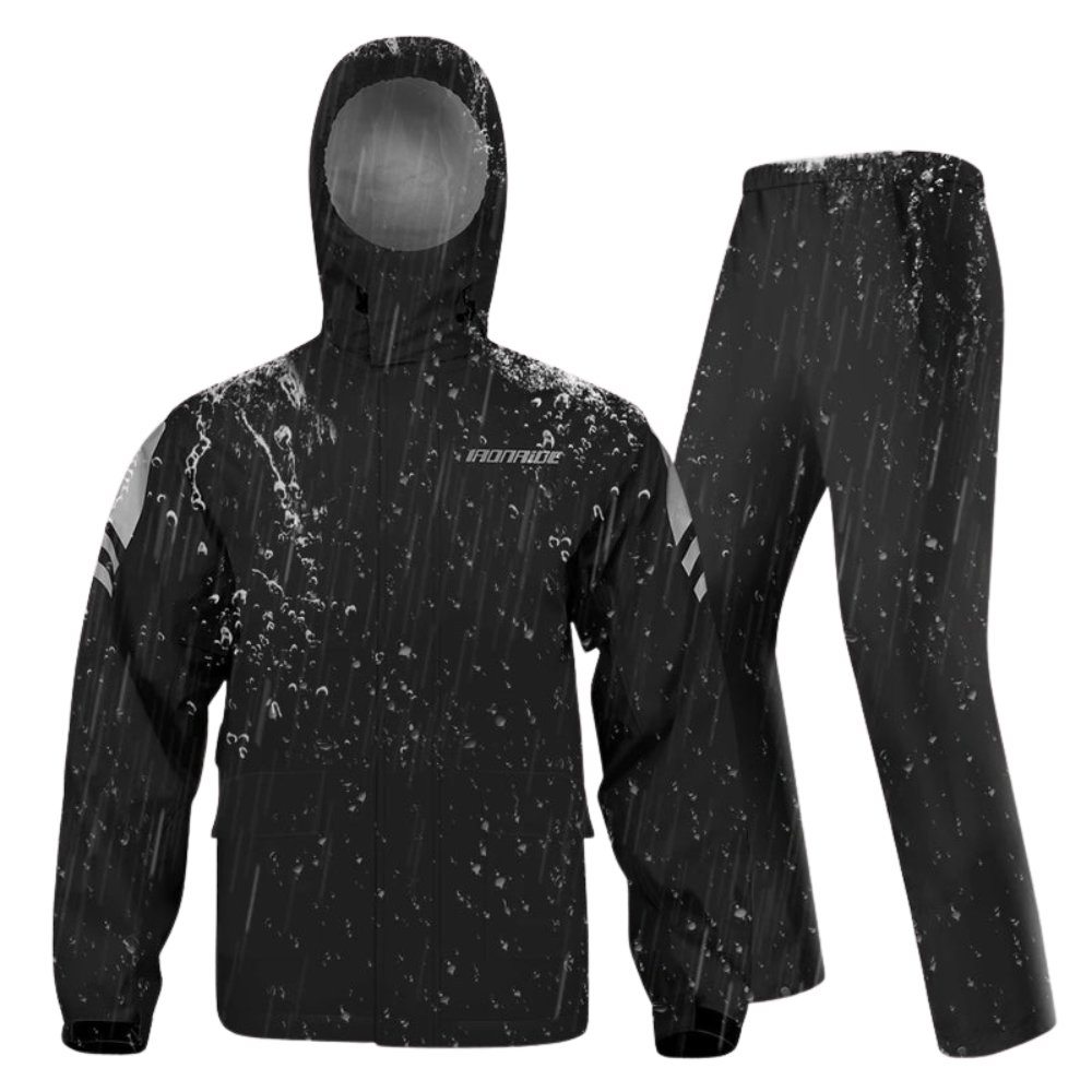 Drune | Wasserdichte Motorrad-Regenjacke ergonomisch - Unisex winddicht
