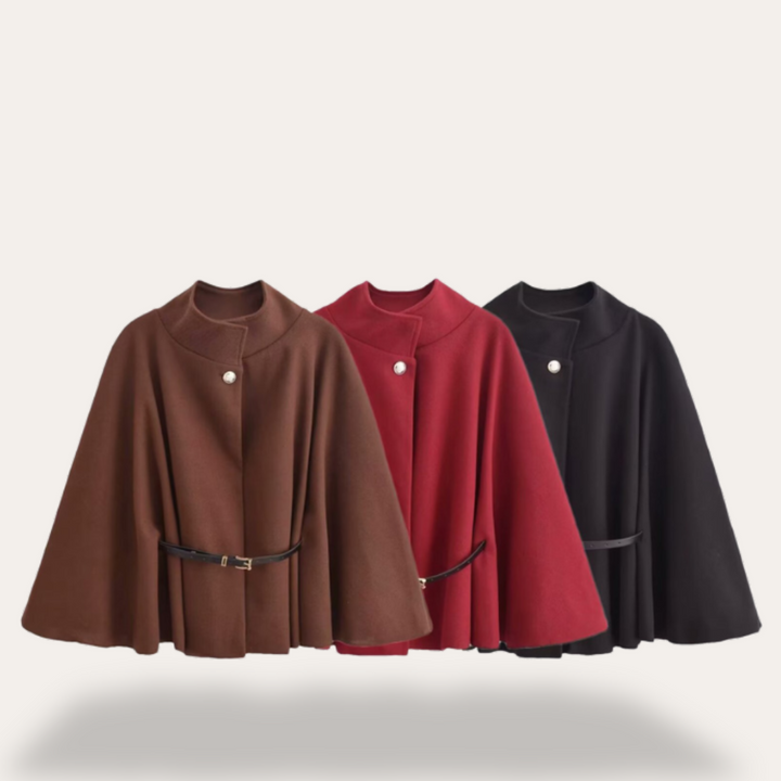 Drune | Stilvoll Woll Cape Mantel für Frauen