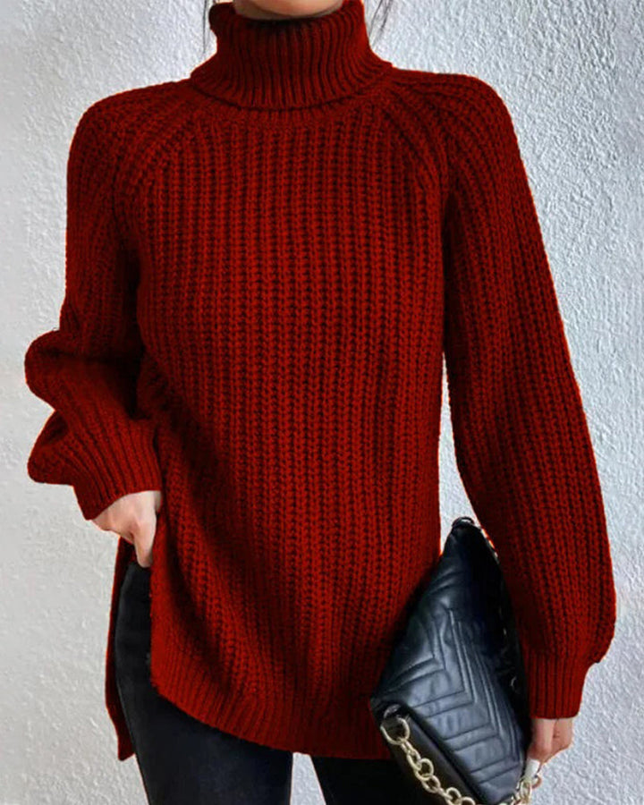Drune | Pullover - Damen Herbst Strick Rollkragen mit lockerer Passform