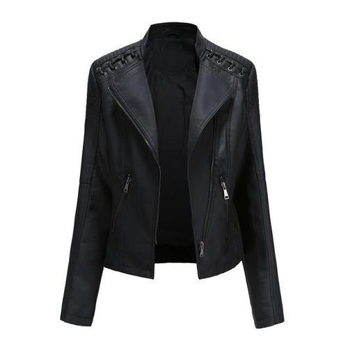 Drune Biker Jacke | Trendige Jacke in Lederoptik für Frauen