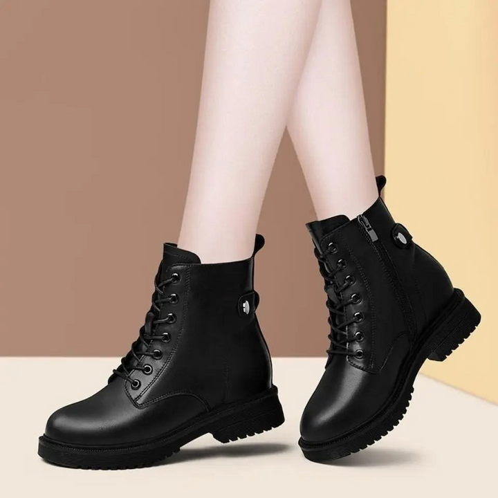 Drune | Damen Stiefel mit Schnürung und Seitenreißverschluss Nachhaltig und Rutschfest