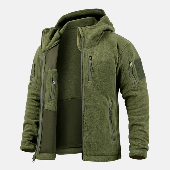 Drune | Taktische Fleecejacke - Lässige Reguläre Passform Hüftlanger Jacket