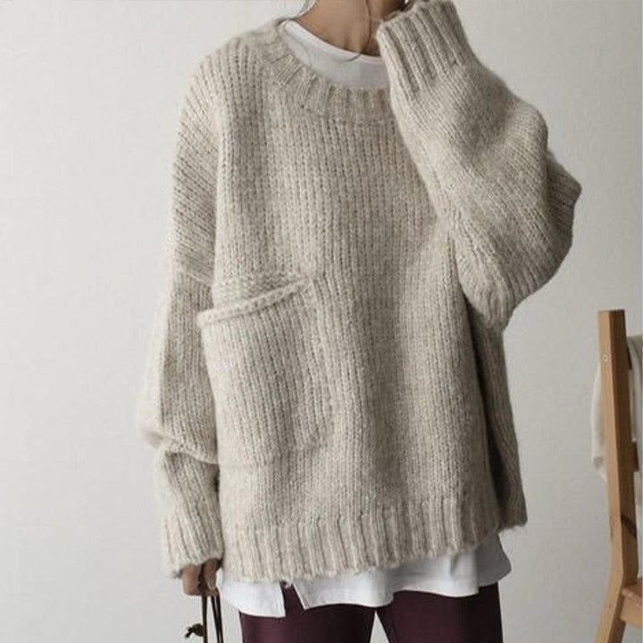 Drune | Moderner Strickpullover mit Taschen Ideal für den Winter