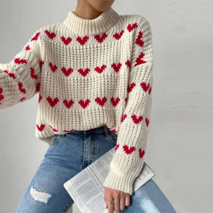 Drune | Herzstrickpullover Mit Romantischem Stil