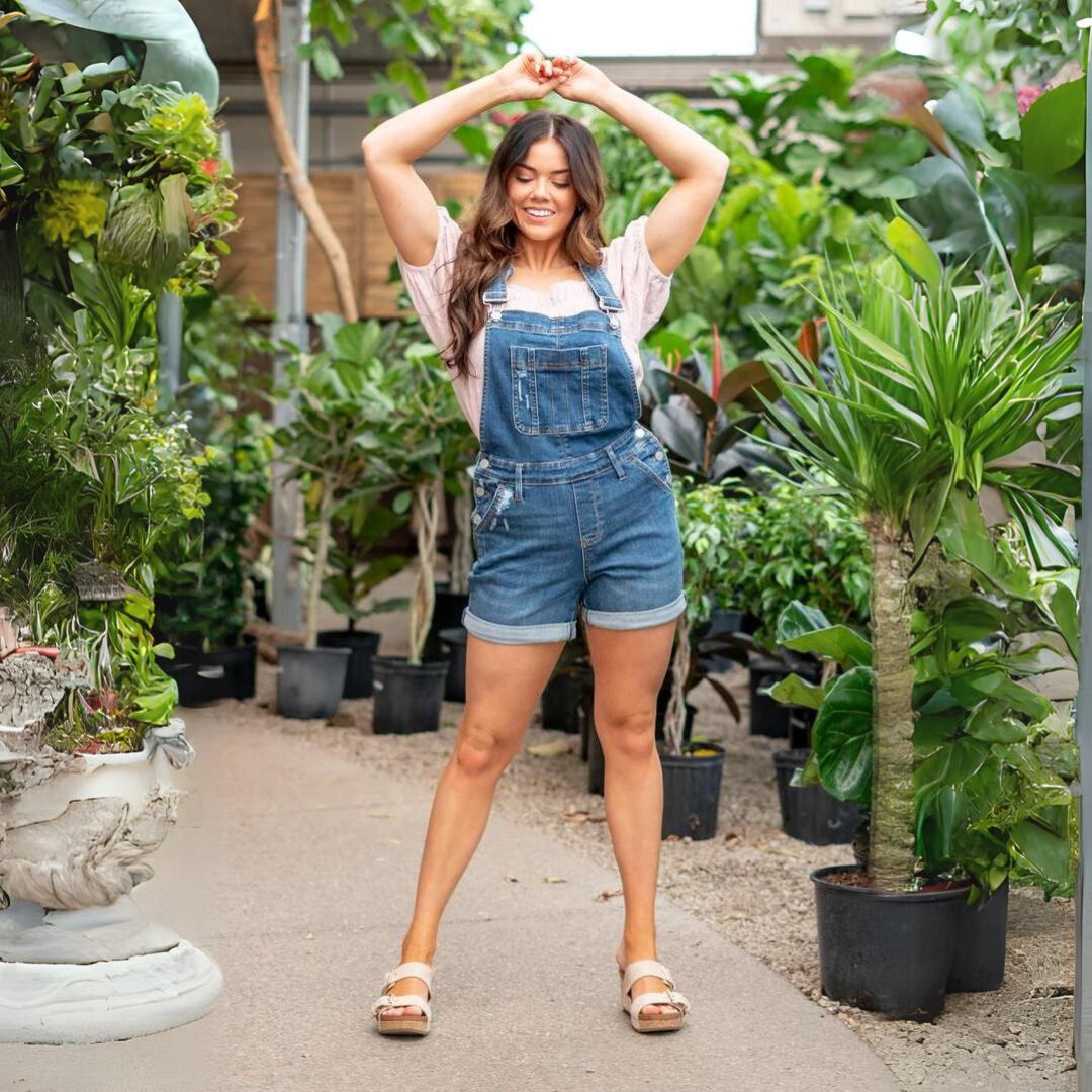 Drune | aus Denim mit hoher Taille Shorts