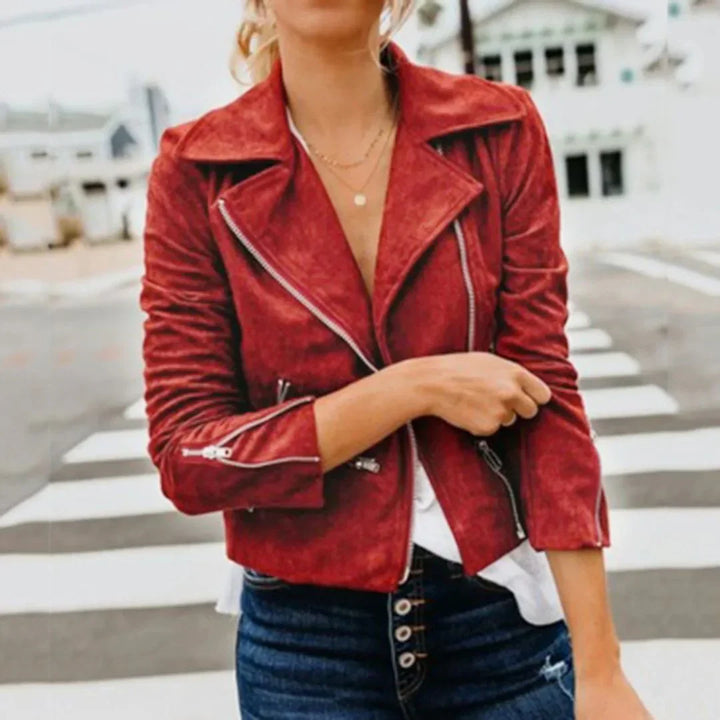Drune | Faux-Motorrad-Stil Lederjacke Damen Robbie