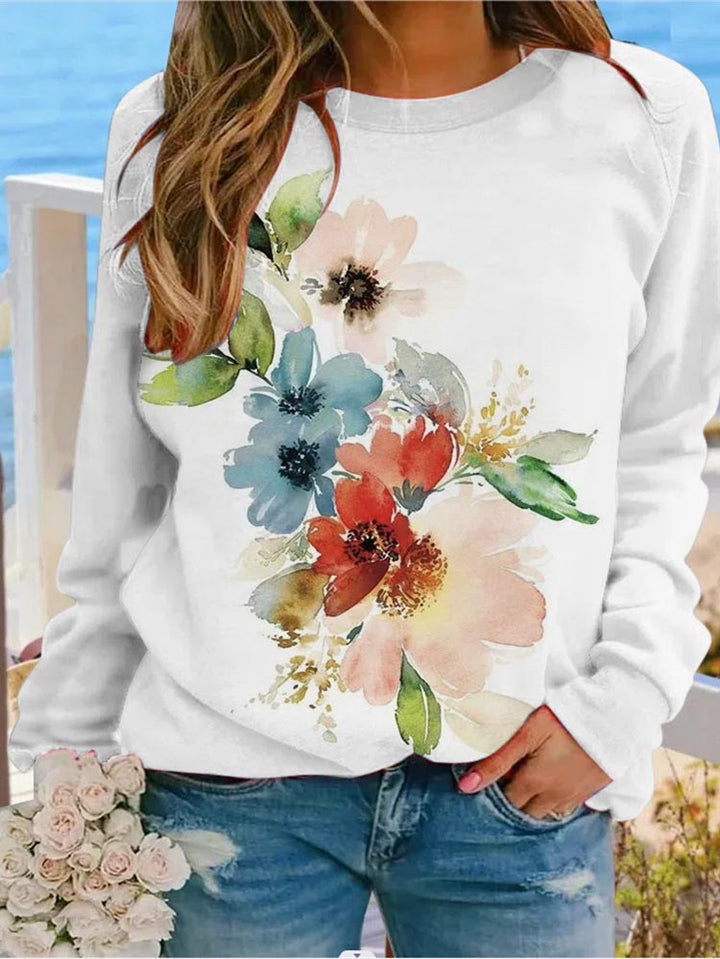 Drune | Gemusterter Druck Rundhals Sweatshirt