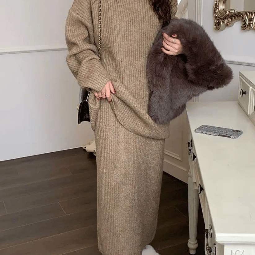 Drune | Zwei-teiliges gestricktes Set für Damen