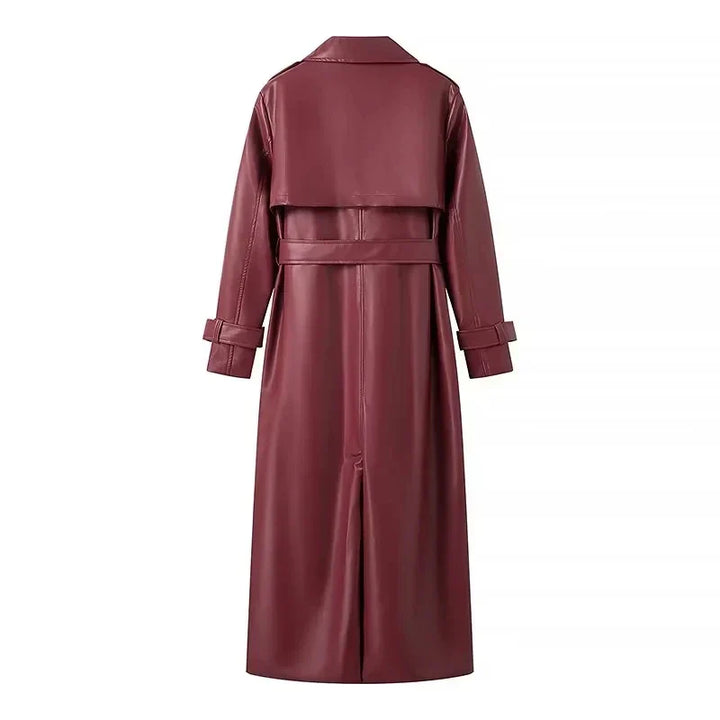 Drune | lange Retro-Jacke mit Gürtel