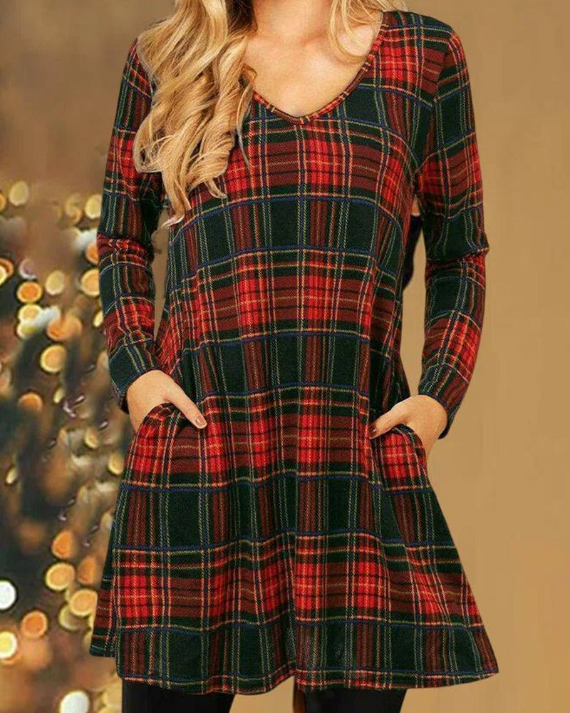 Drune | Entspannte Vibes Karierte Lockere Kleid
