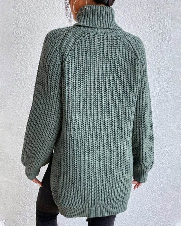 Drune | Pullover - Damen Herbst Strick Rollkragen mit lockerer Passform