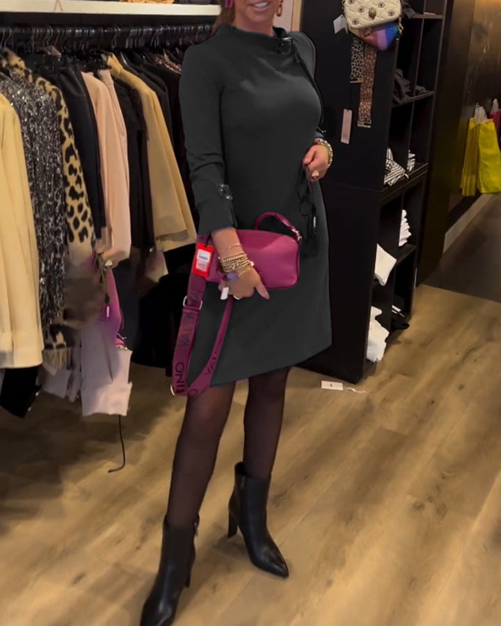 Drune | Lockeres Kleid mit Rundhalsausschnitt