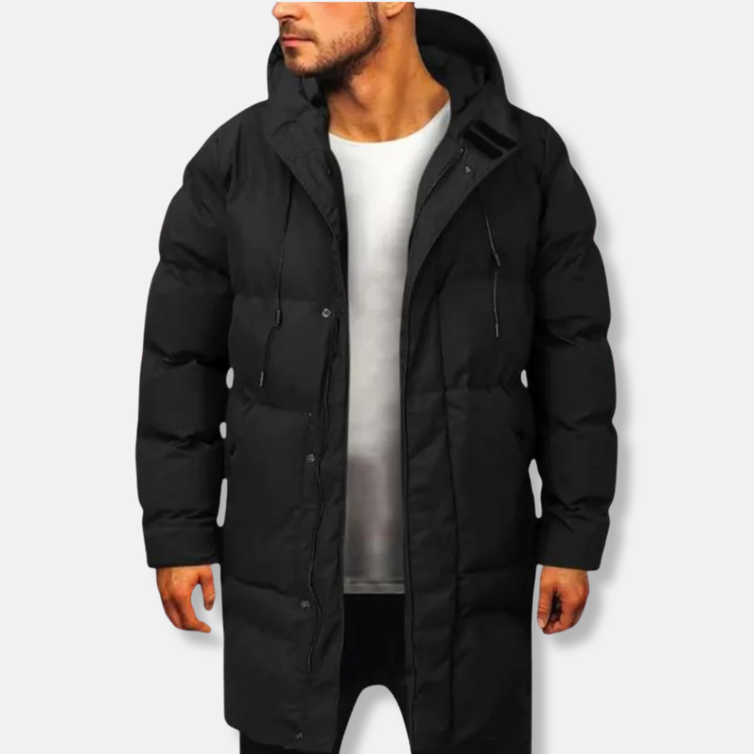 Drune | Pufferjacke - isoliertes Material - normale Passform - mittlere Oberschenkellänge - mit Kapuze