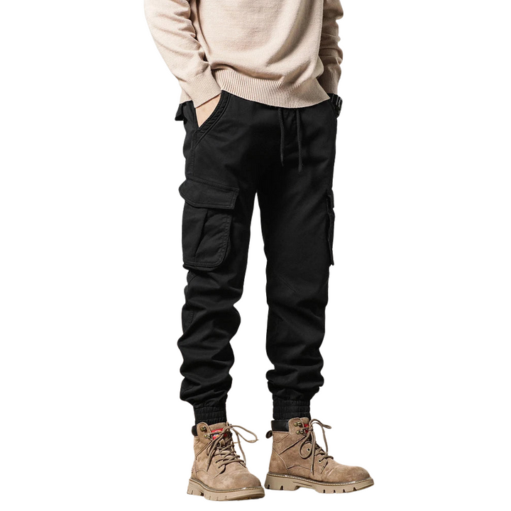 Drune | Winter Cargo-Hose für Herren mit Fleece-Futter - Slim Fit & elastischer Bund