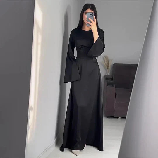 Drune | Lange Frauenkleider Aus Satin Stil