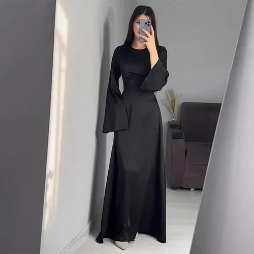 Drune | Lange Frauenkleider Aus Satin Stil