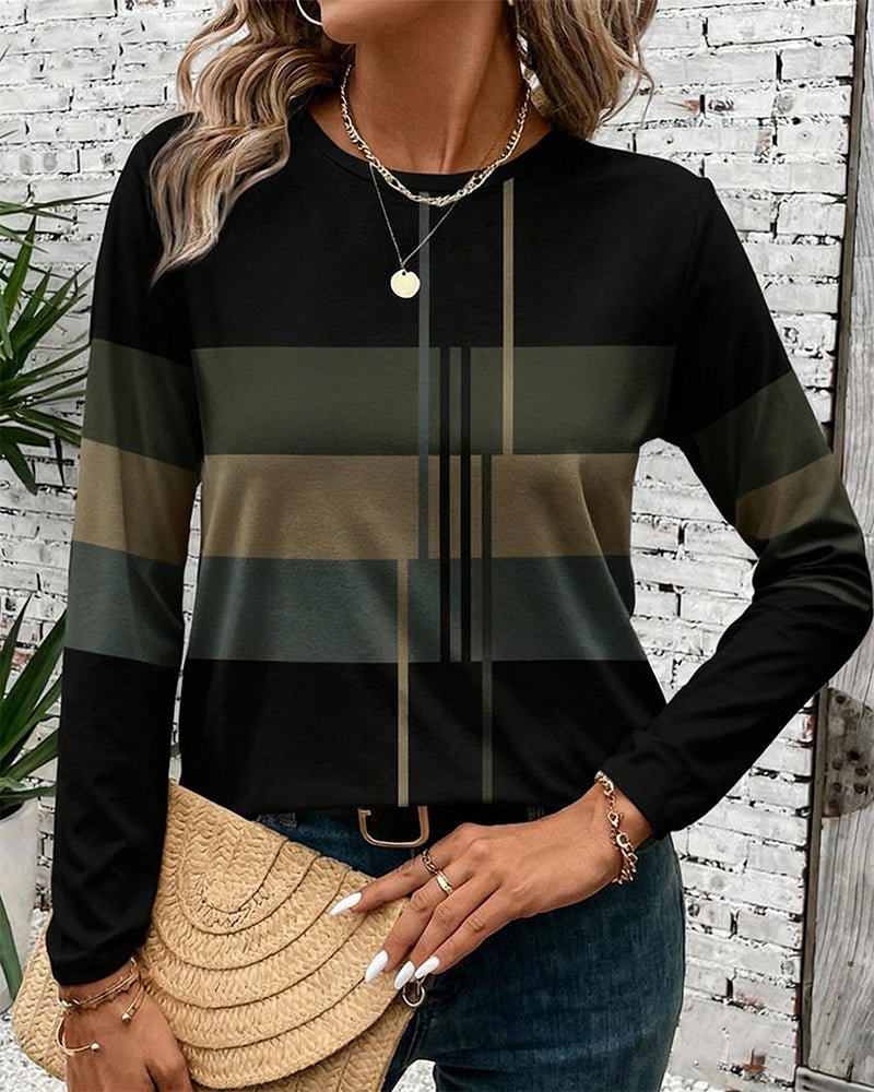 Drune | Top mit Geometrischem Color Blocking