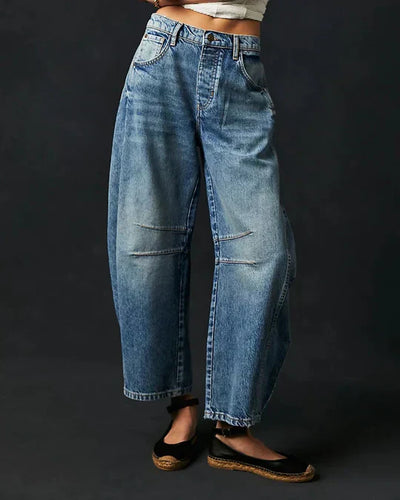 Drune | Mitteltaillierte Röhrenjeans für Frauen