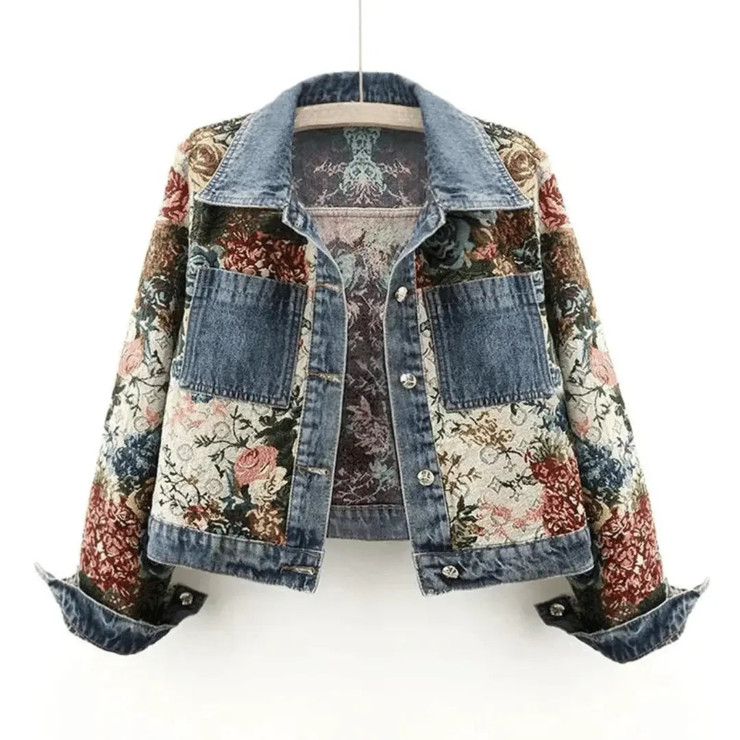 Drune | Floral Denim Jacke