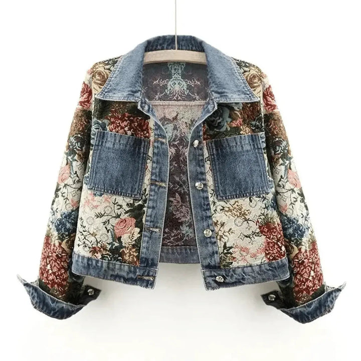 Drune | Floral Denim Jacke